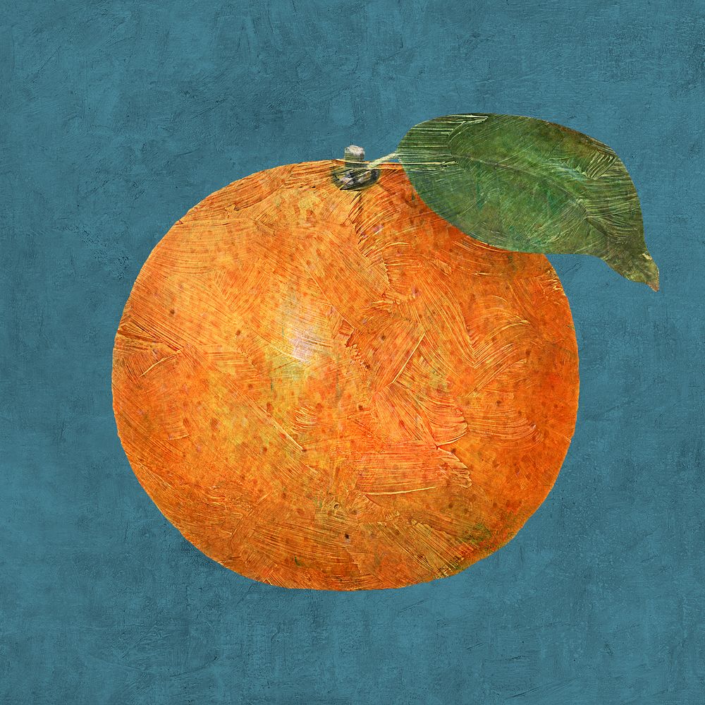 Hand drawn tangerine fruit design element