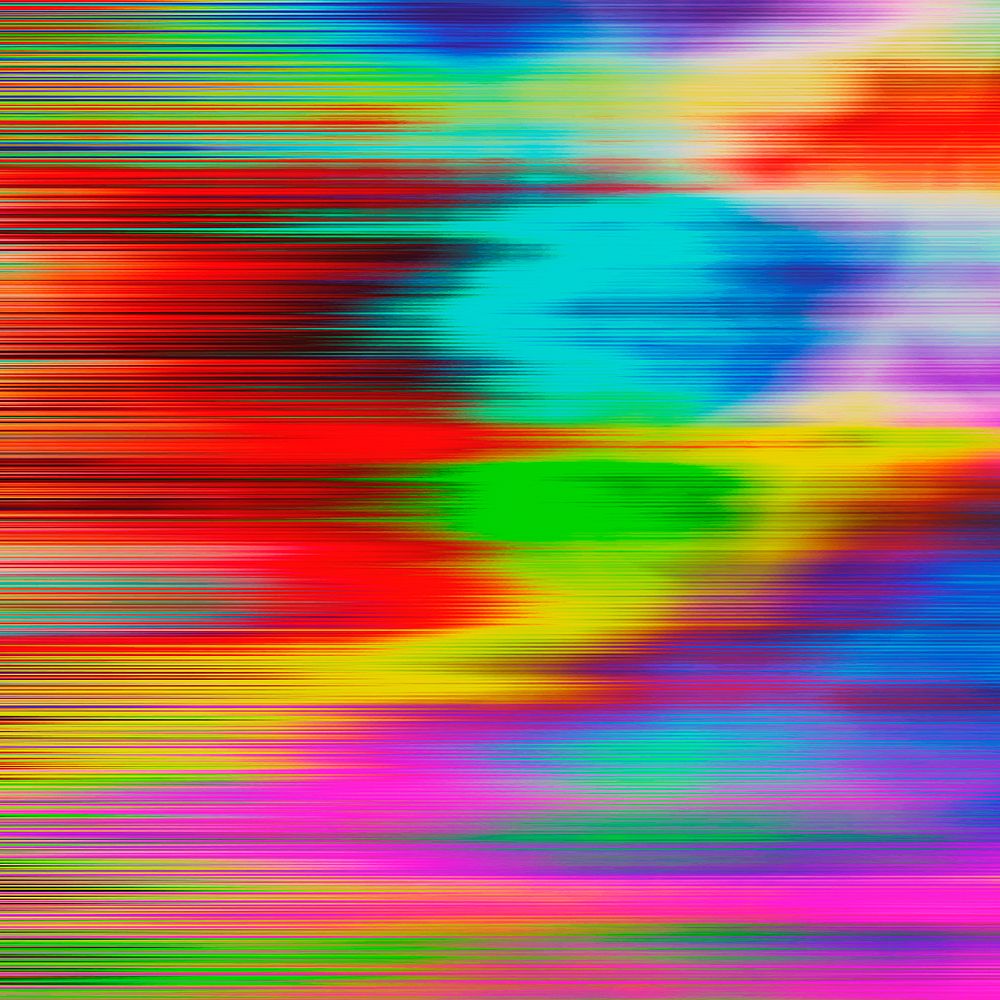 Colorful glitch effect background design 