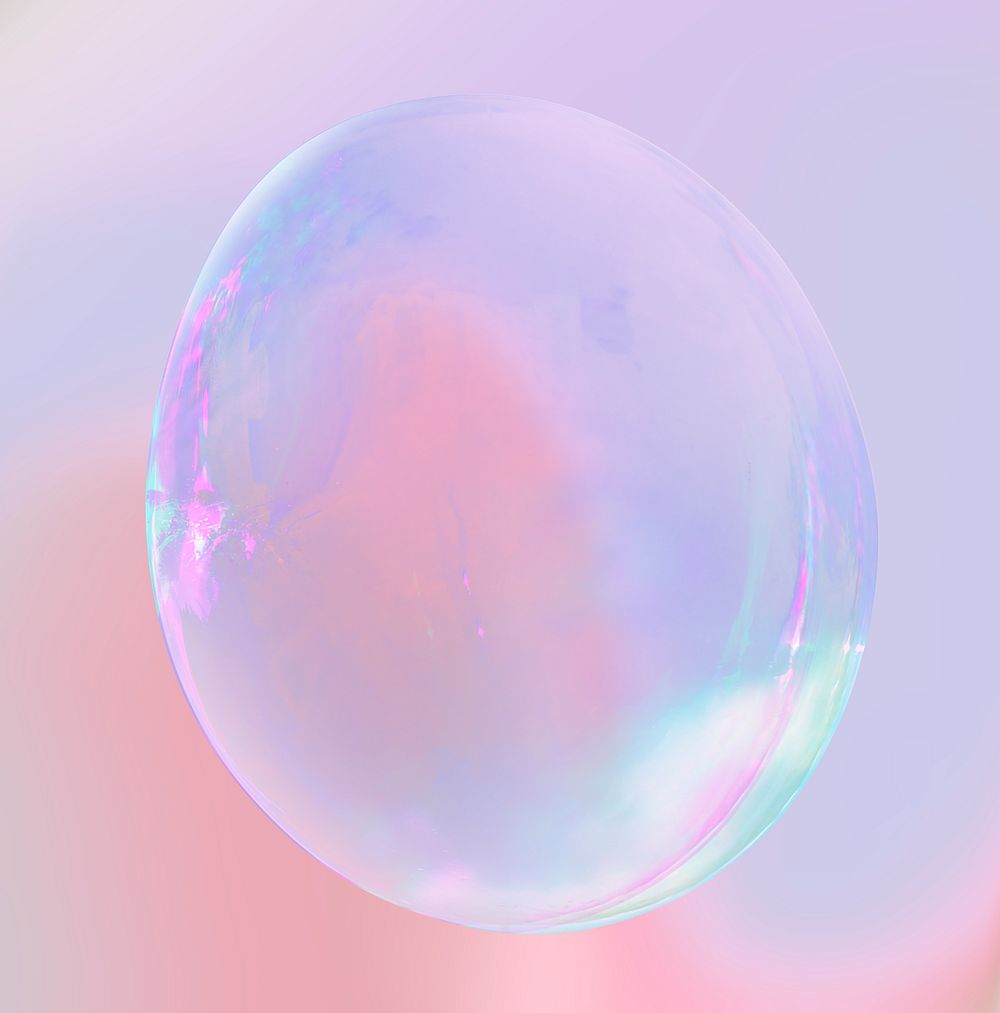 Soap bubble on a gradient background 