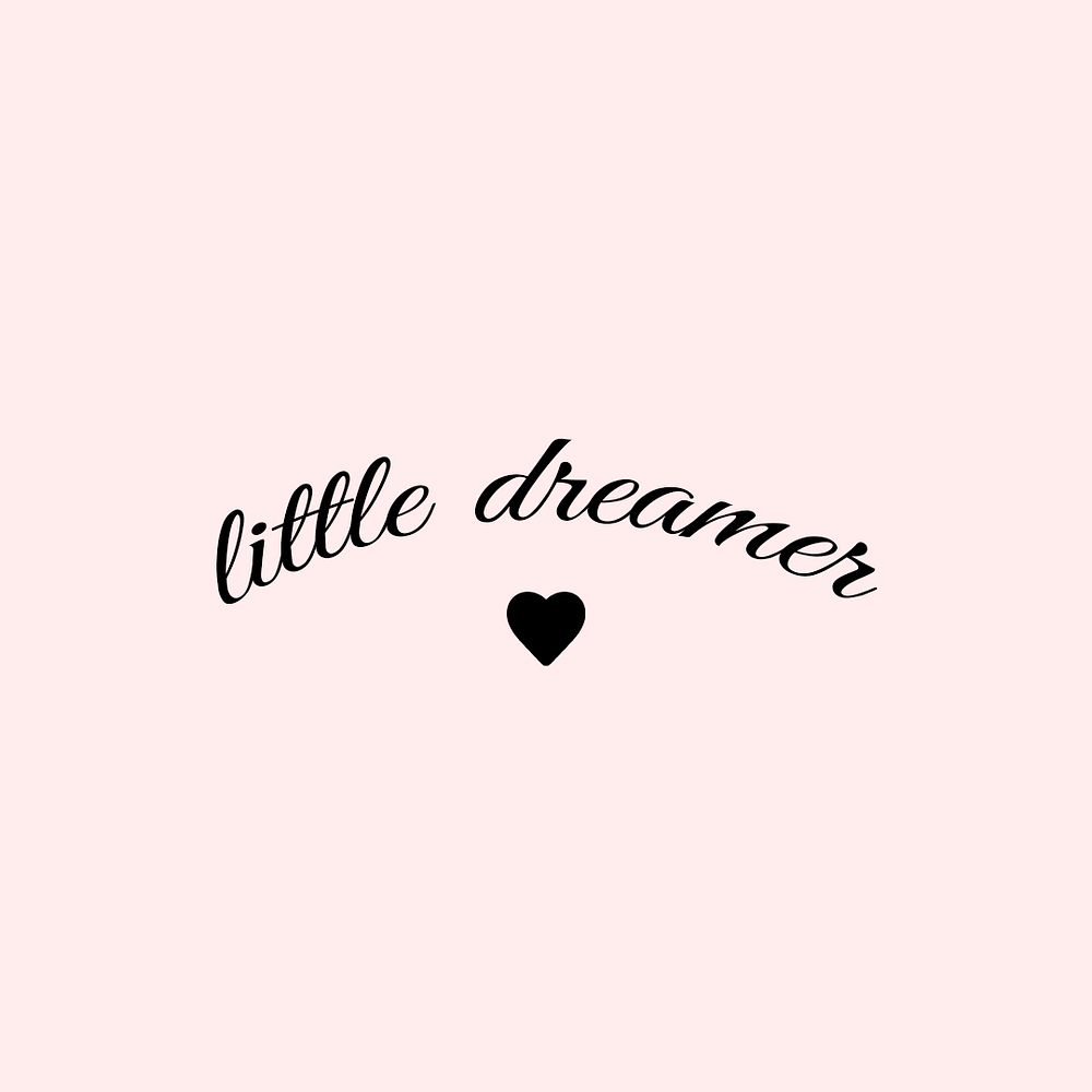 Little dreamer logo template on pink