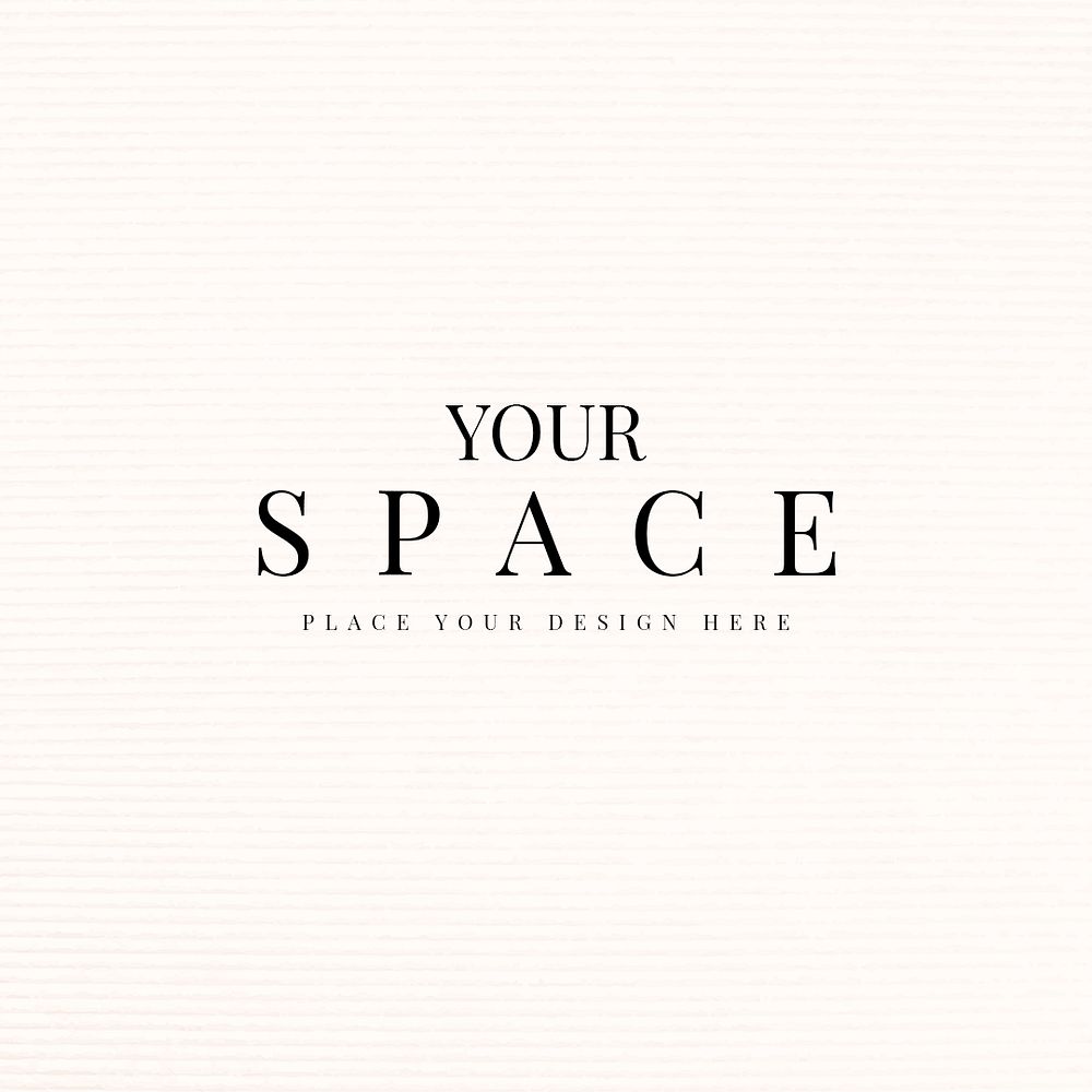 Your space typography psd on cream background