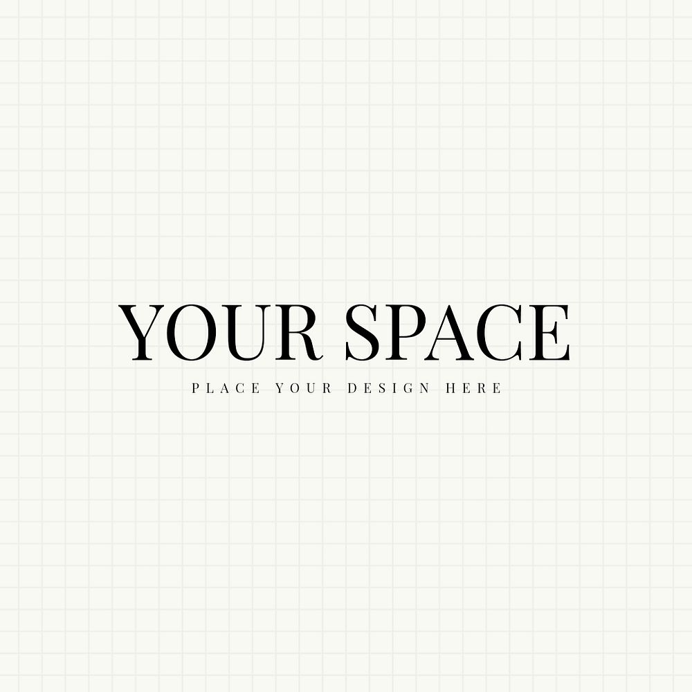 Your space psd typography on grid background