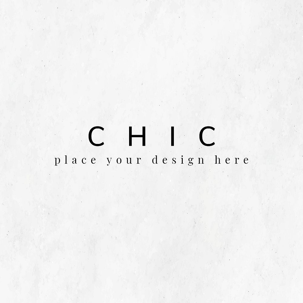 Chic typography template design on texture background
