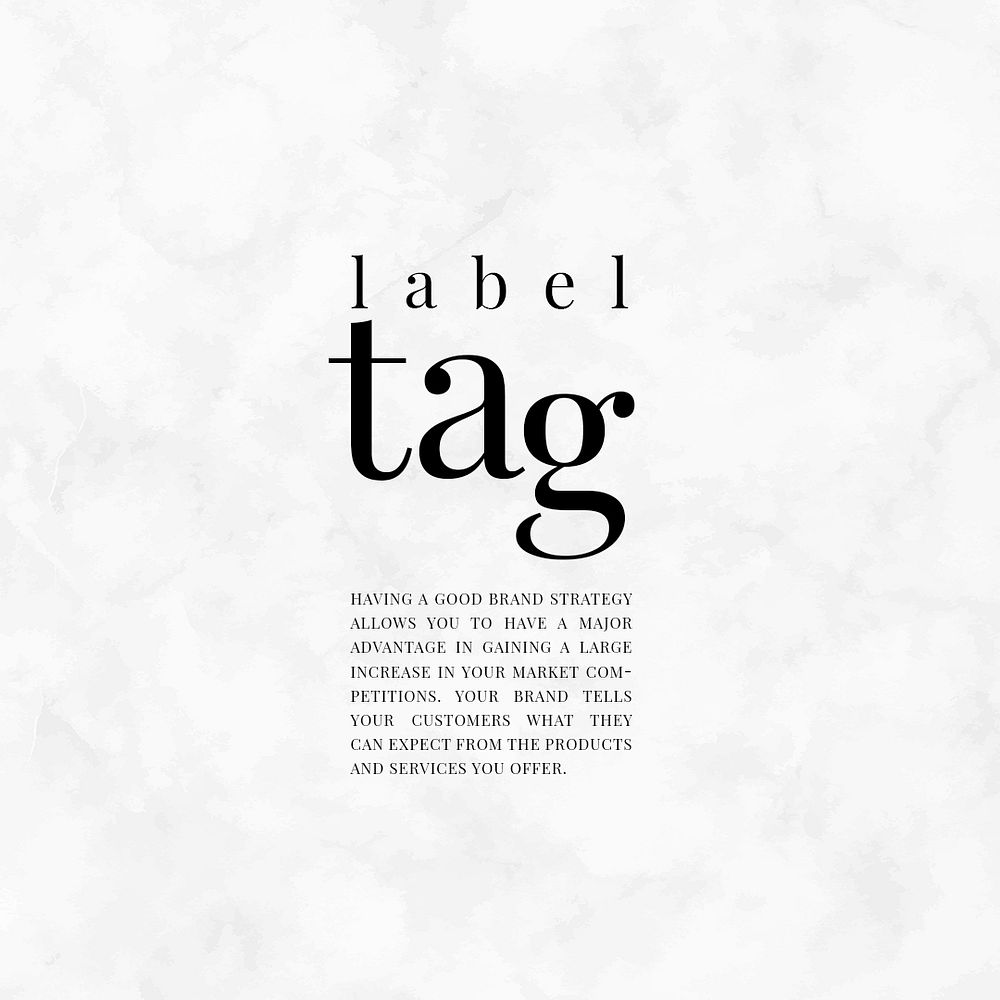 Label tag brand design template