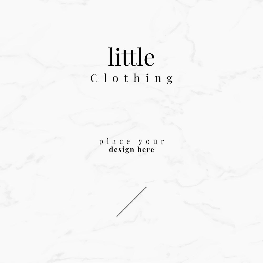Psd Little clothing typography design template
