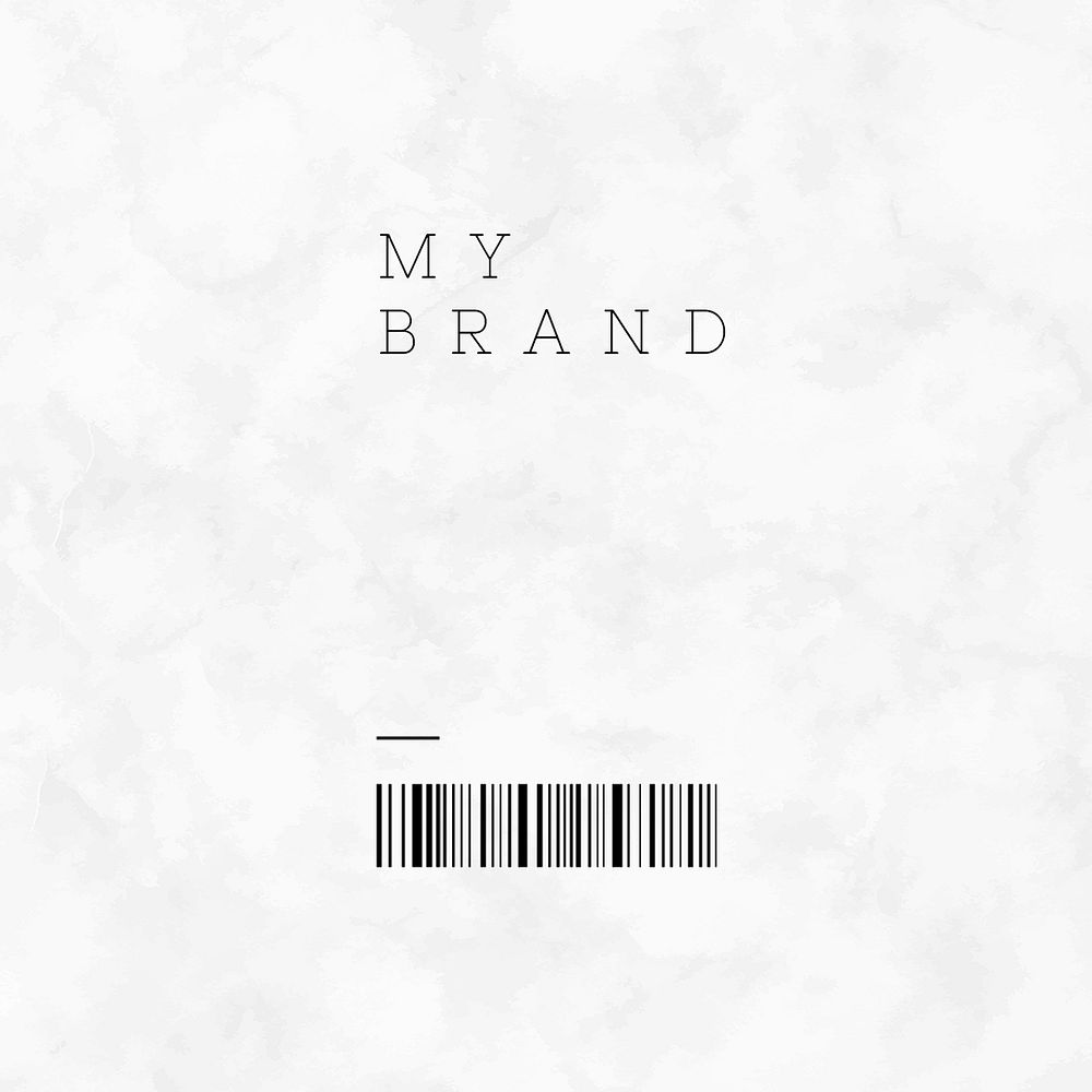 My brand template with barcode simple design