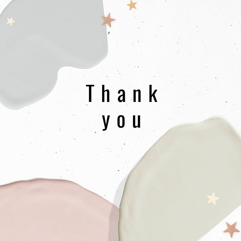 Memphis pink Thank you template collection psd