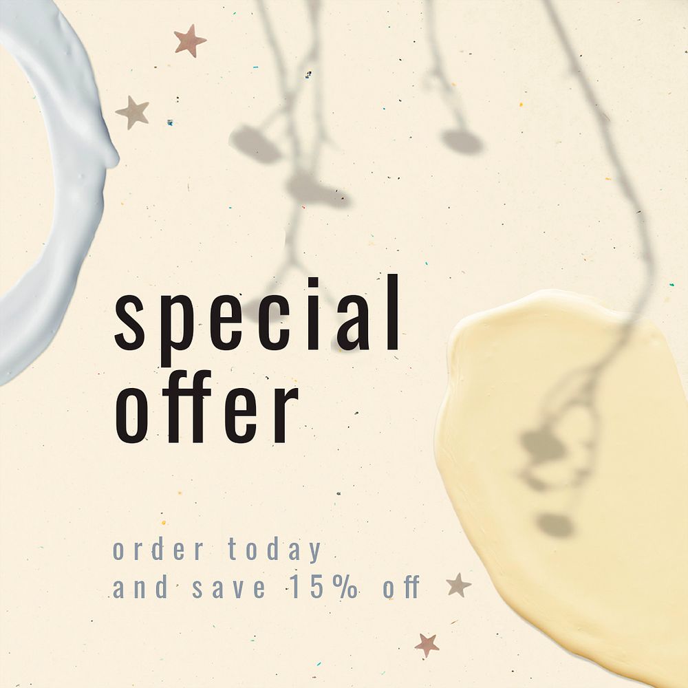 Special offer banner template psd