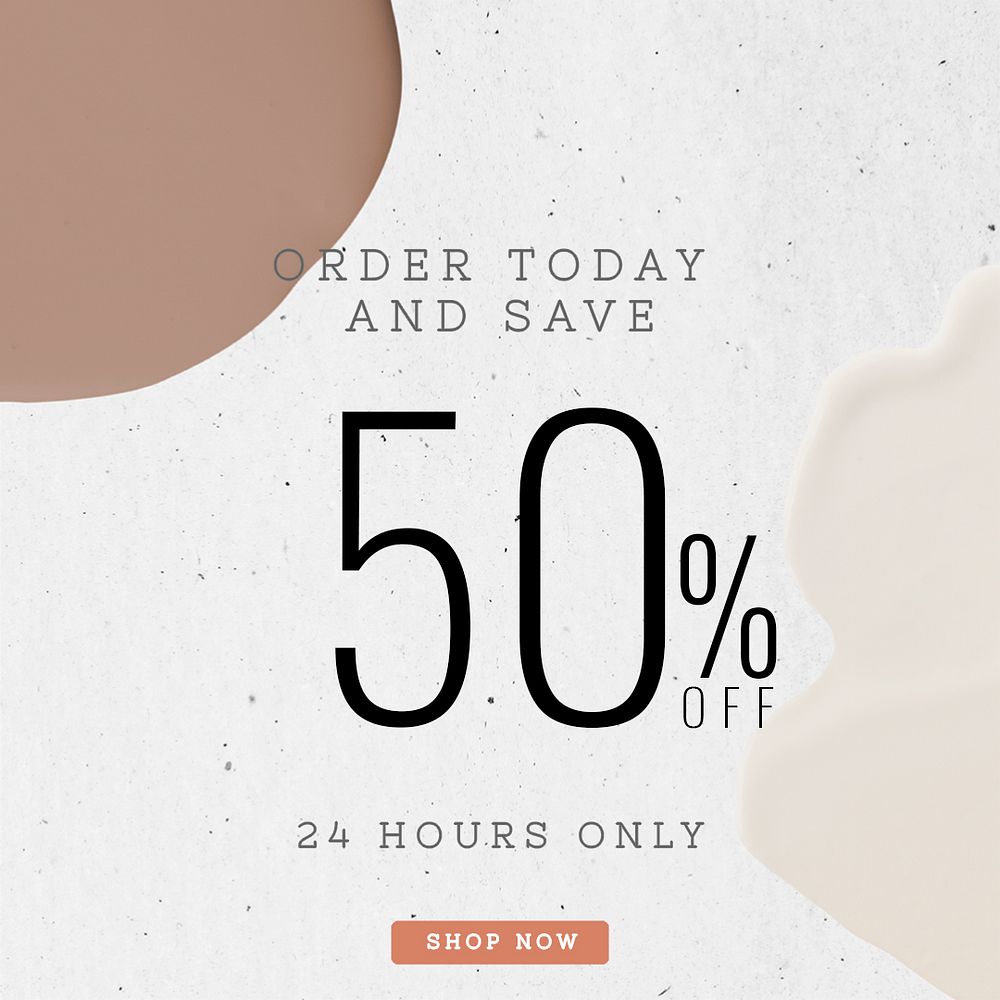 Save 50% sale template banner psd