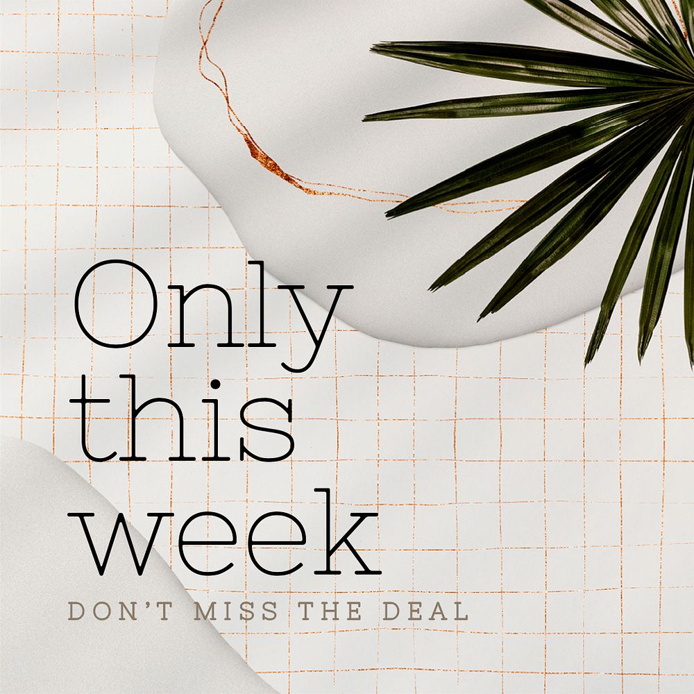 Only this week deal template advertisement psd