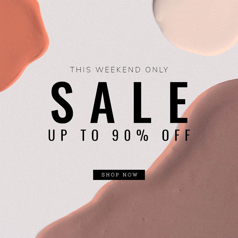 Weekend sale template banner psd