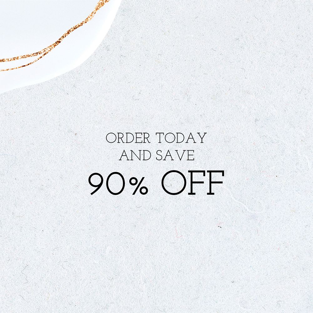 90% off psd order today blue social advertisement template 
