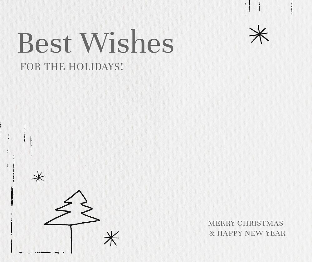 Best wishes holiday card psd Christmas background
