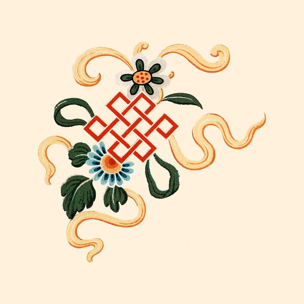 Oriental Chinese art psd ornament design element