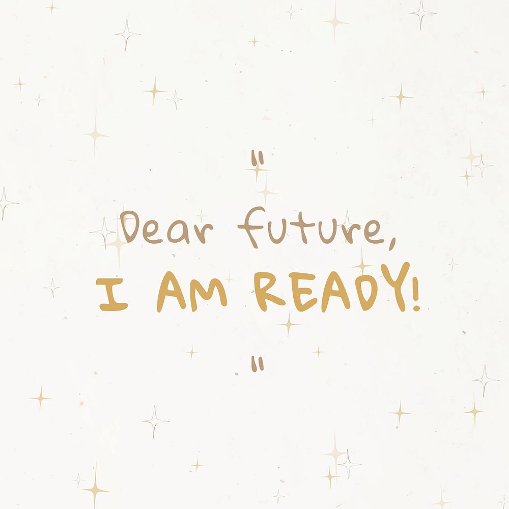 New year editable template psd social media post with dear future I am ready text