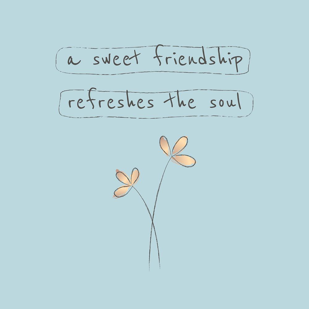 Editable instagram template psd motivational friendship quote