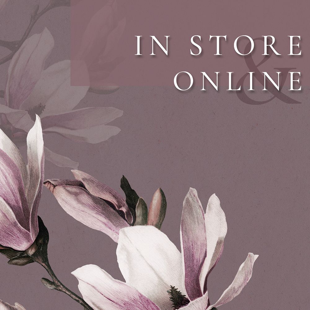 Spring flower template psd for online shopping