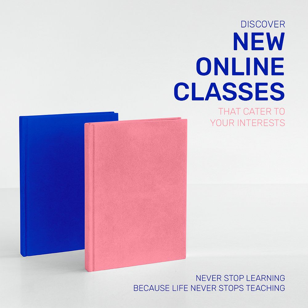 New online classes template psd future technology