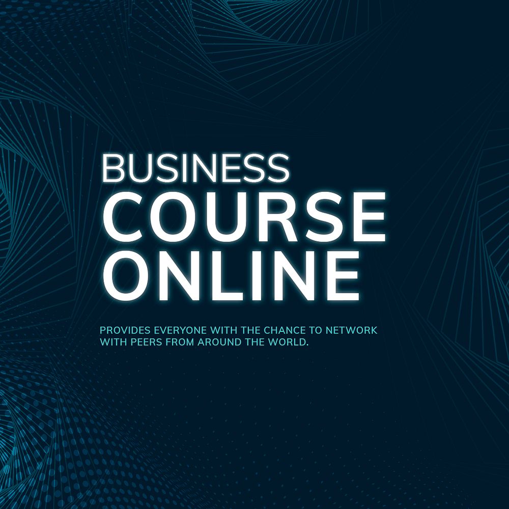 Online business course template psd network connection