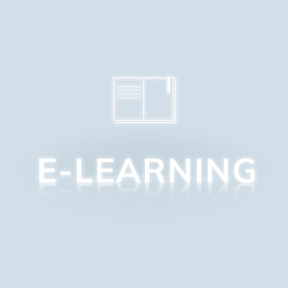 E-learning template psd future technology