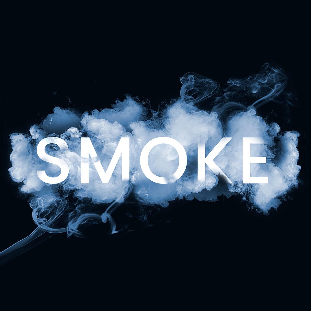 Smoke text in smoke font
