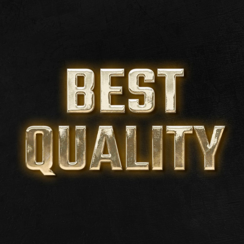 Best quality typography in 3d golden font