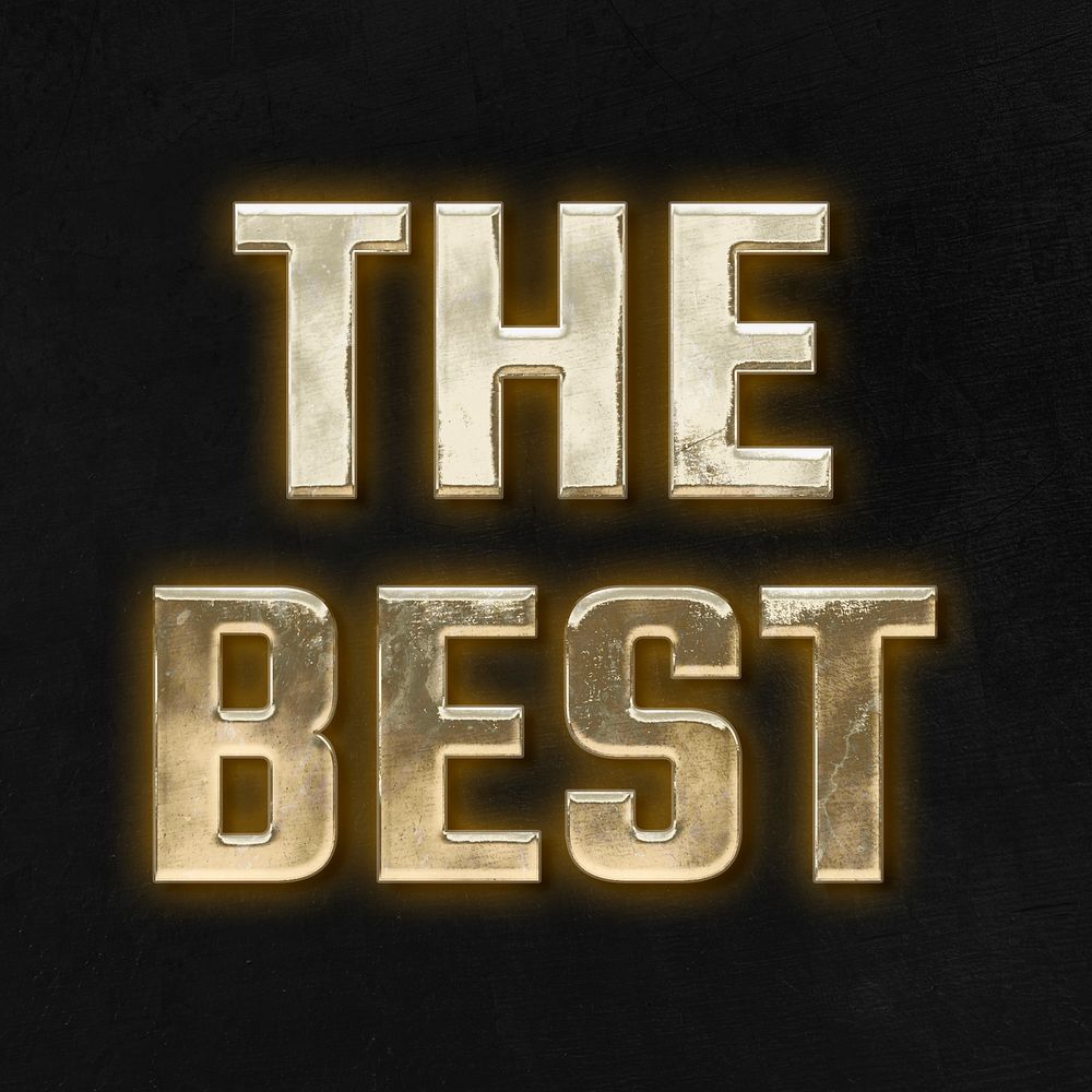 The best 3d golden typography on black background