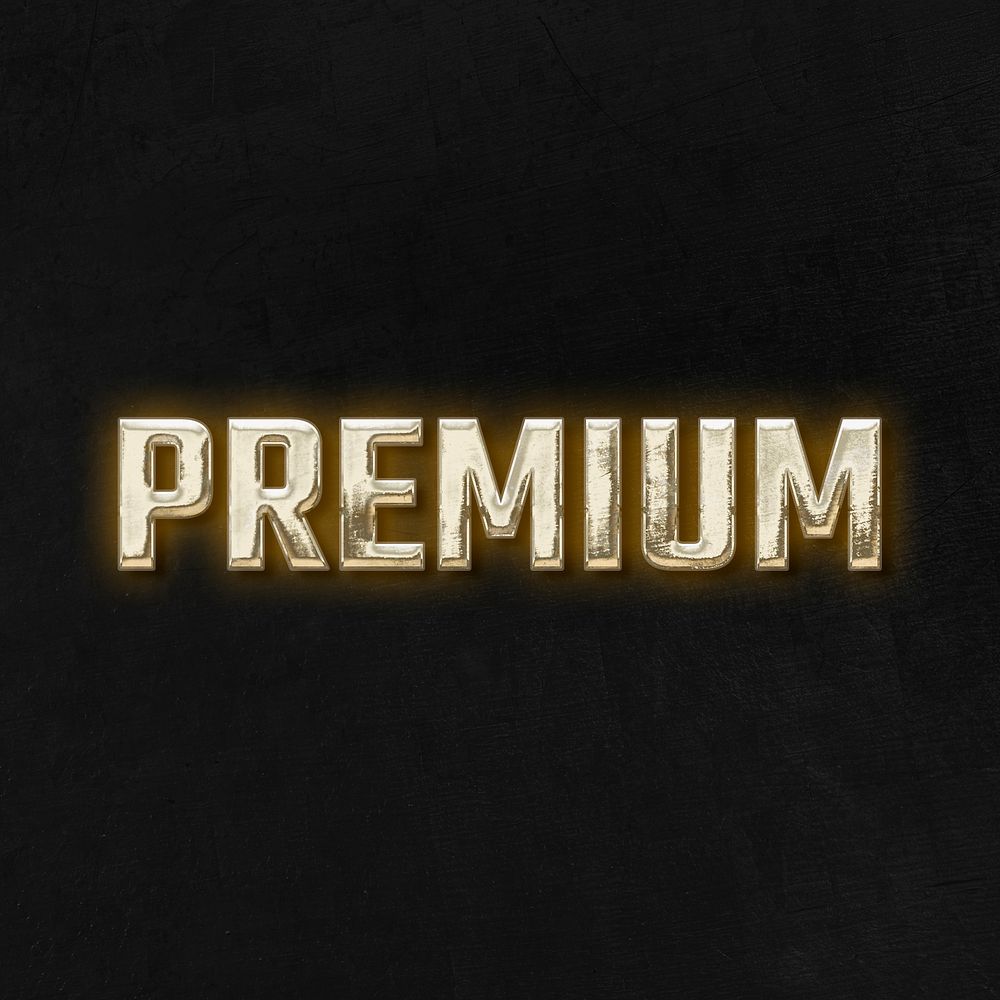 Premium 3d golden typography on black background
