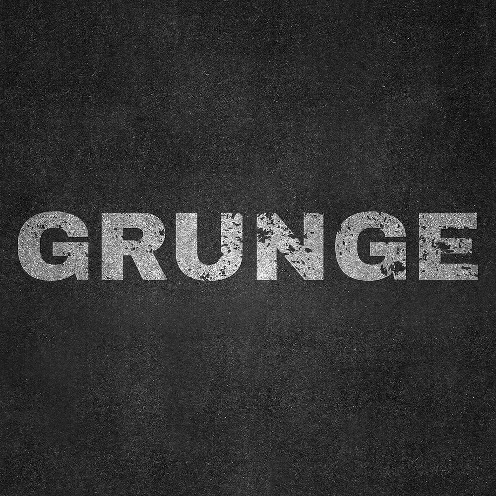 Grunge typography in grunge font