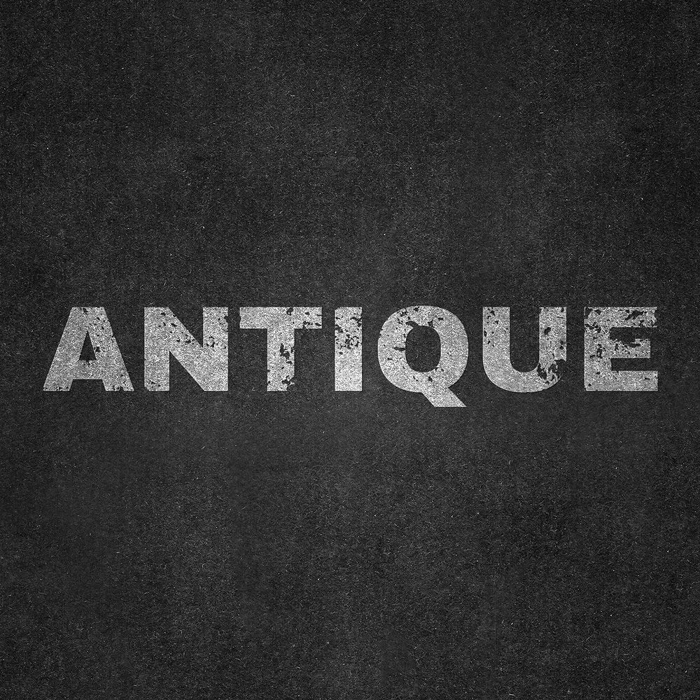 Antique typography in grunge font