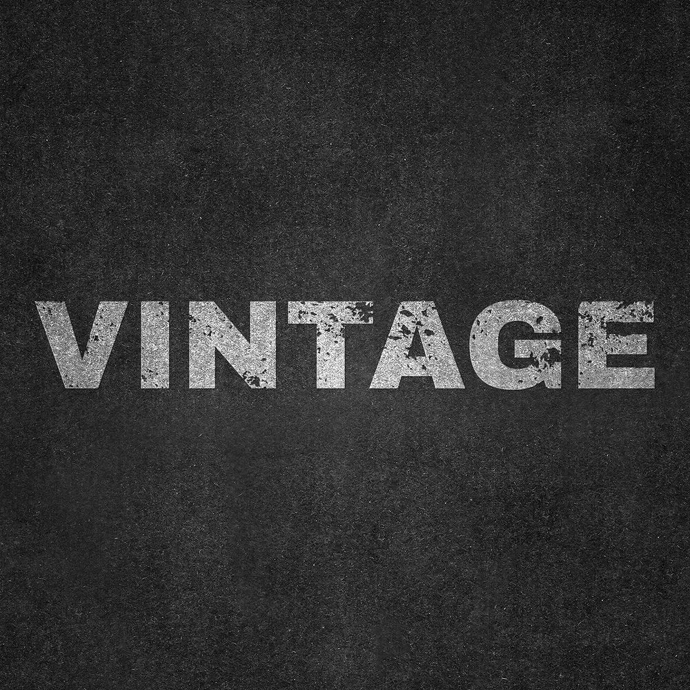 Vintage grunge style typography on black background