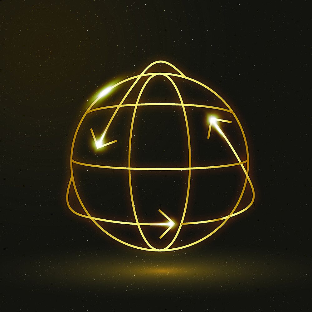 Globe icon vector environmental conservation symbol