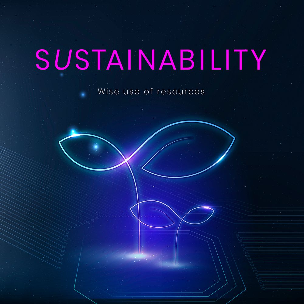 Sustainability environment technology banner template psd