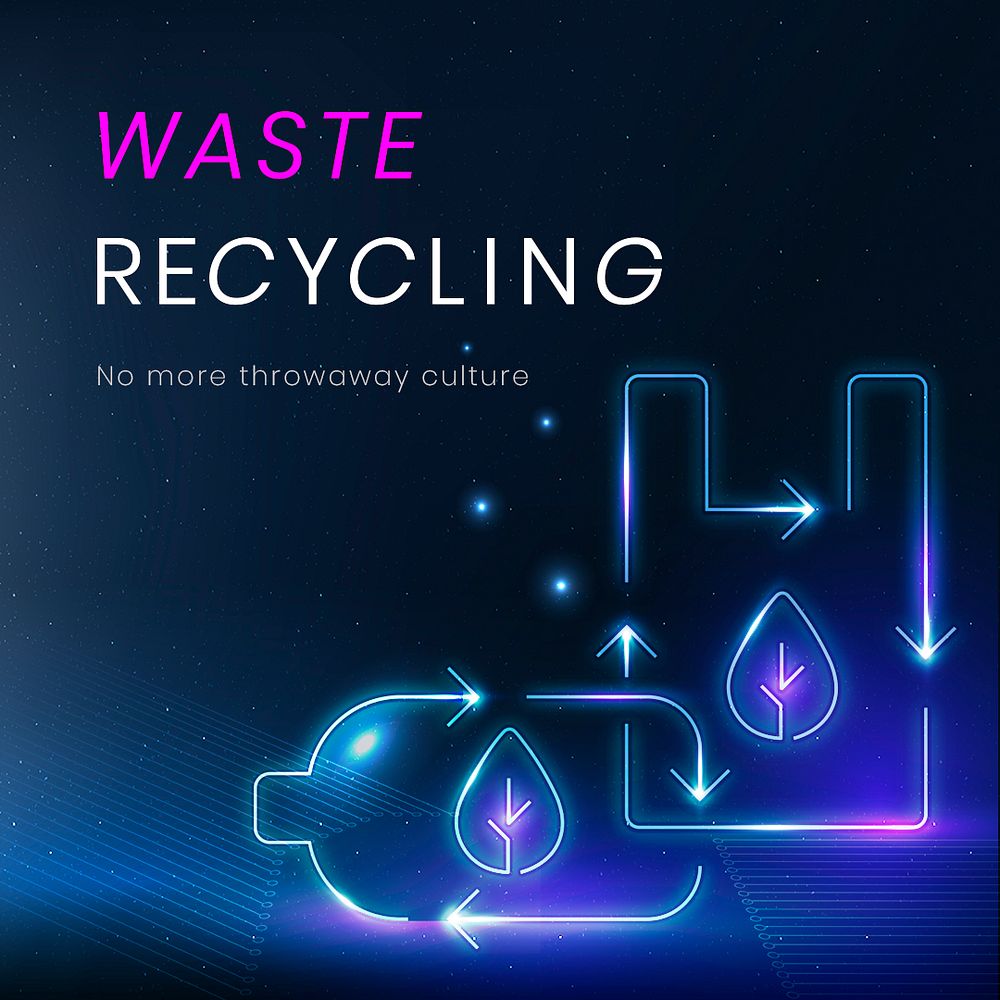 Waste recycling environment template psd