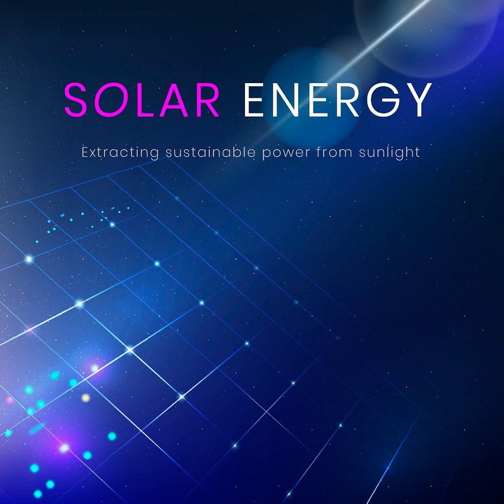 Solar energy environment template psd clean technology banner