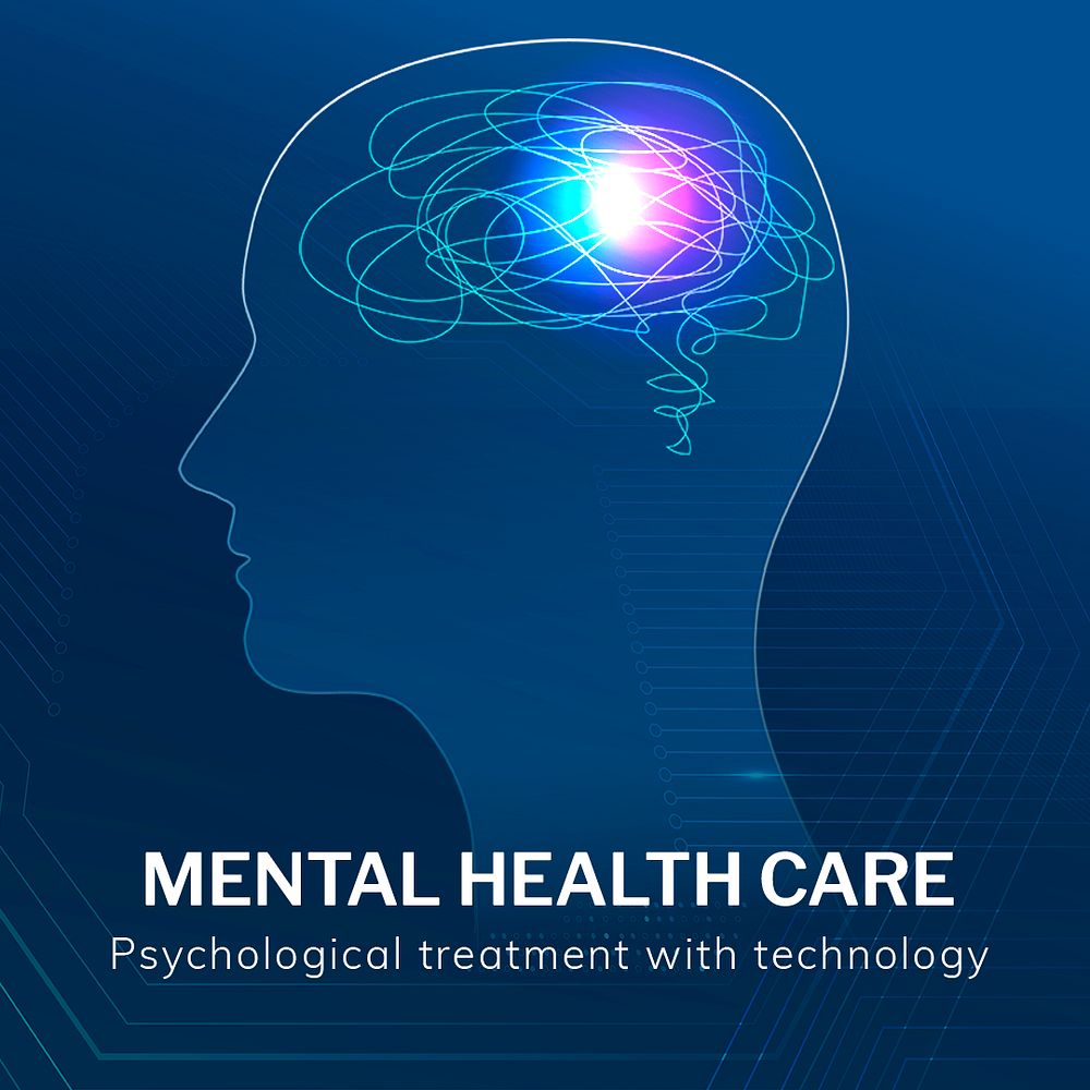 Mental health care psd template medical technology