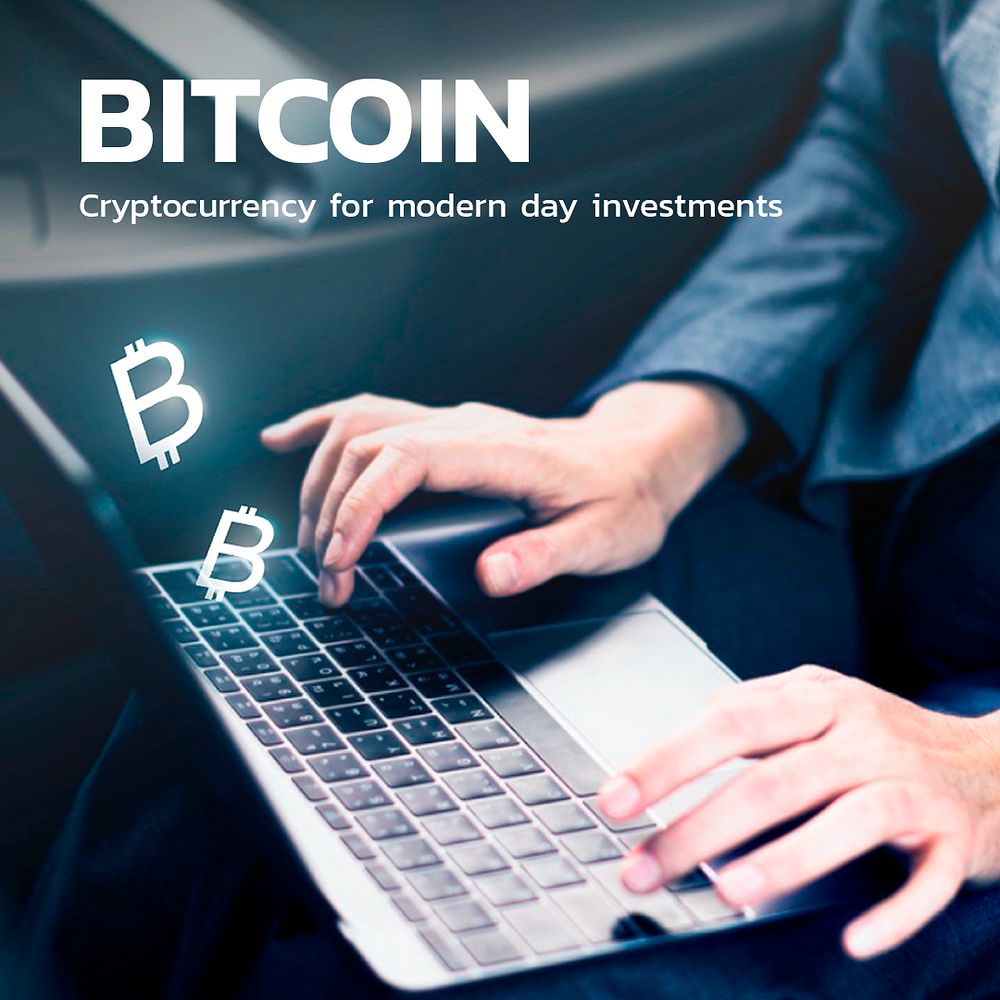 Bitcoin financial technology template psd
