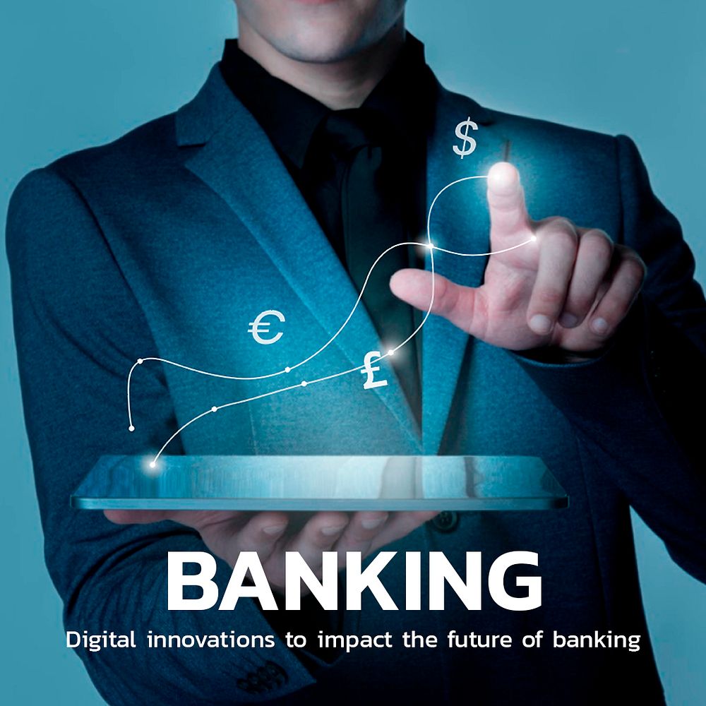 Banking financial technology template psd
