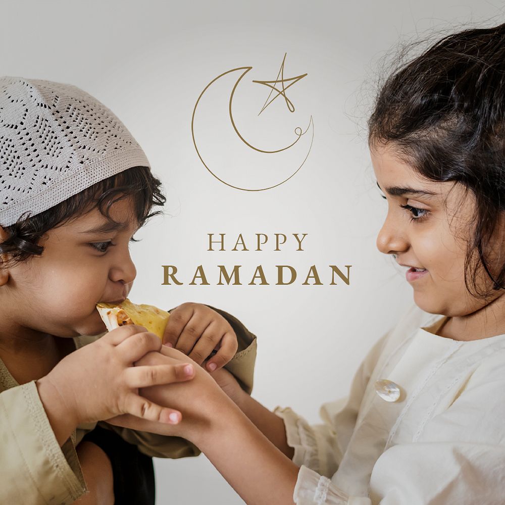 Ramadan greeting banner template psd holy month celebration for social media post