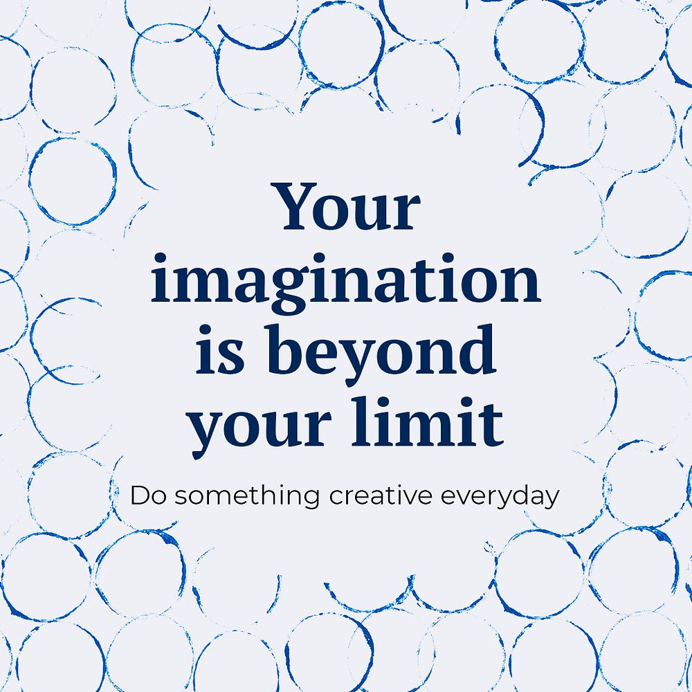 Creative inspiration banner template psd in paint stamp theme