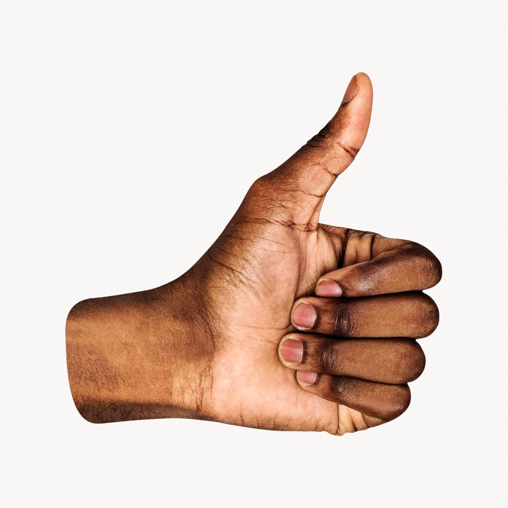 Thumbs up, African hand, like sign language