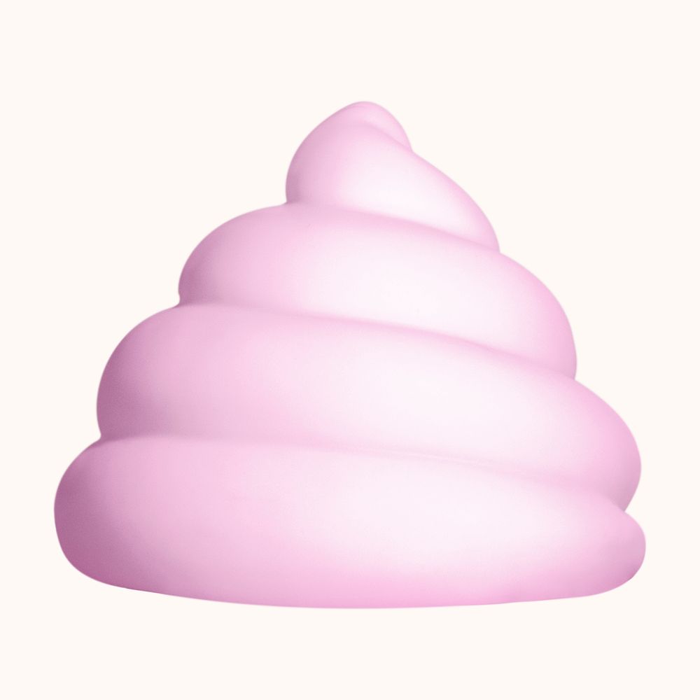 Strawberry soft serve ice cream illustration