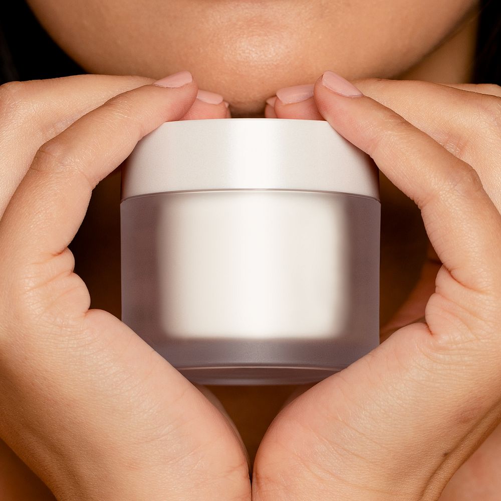 Blank skincare jar, product packaging 