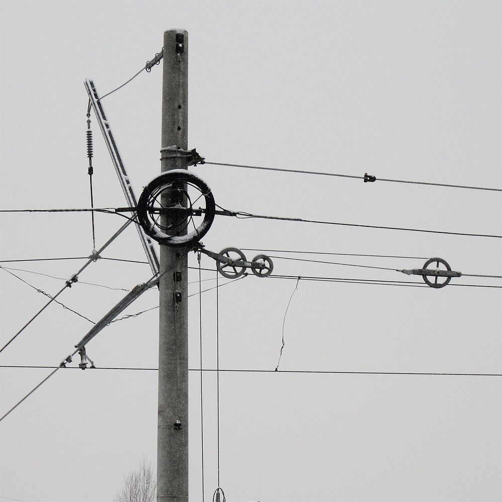 Power line somewhere in Russia. Original public domain image from Wikimedia Commons