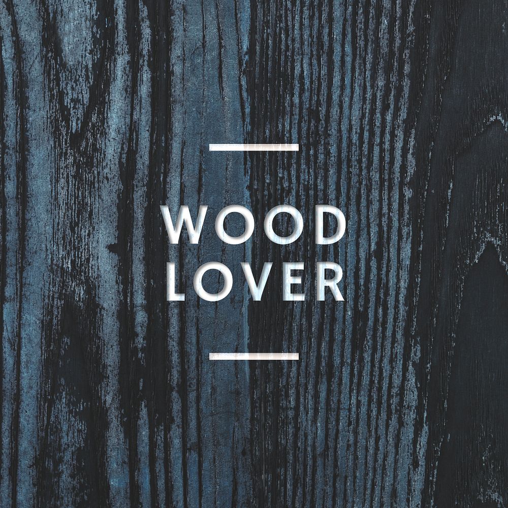 Wood Lover ad on wooden textured Instagram template