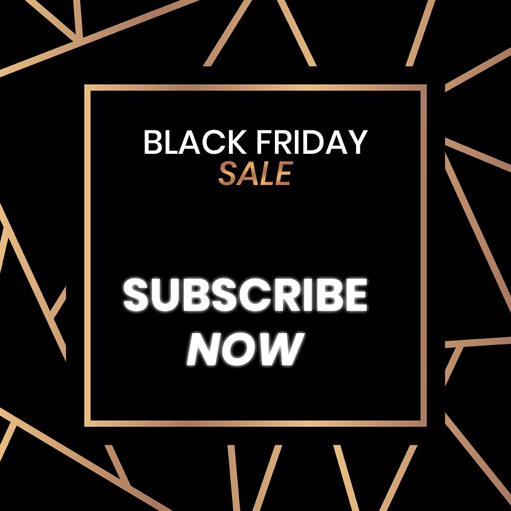 Subscribe now psd Black Friday promotional ad template