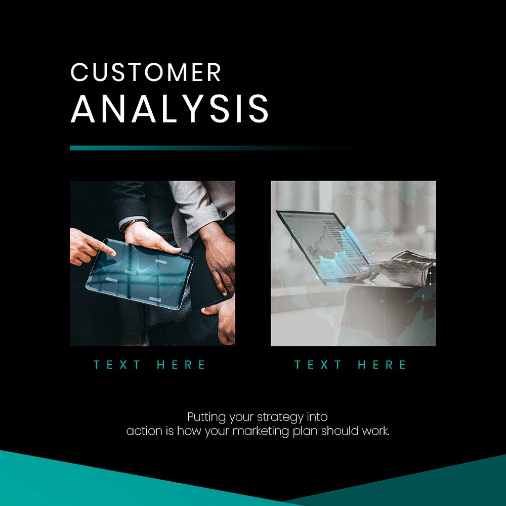 Customer analysis psd business editable template