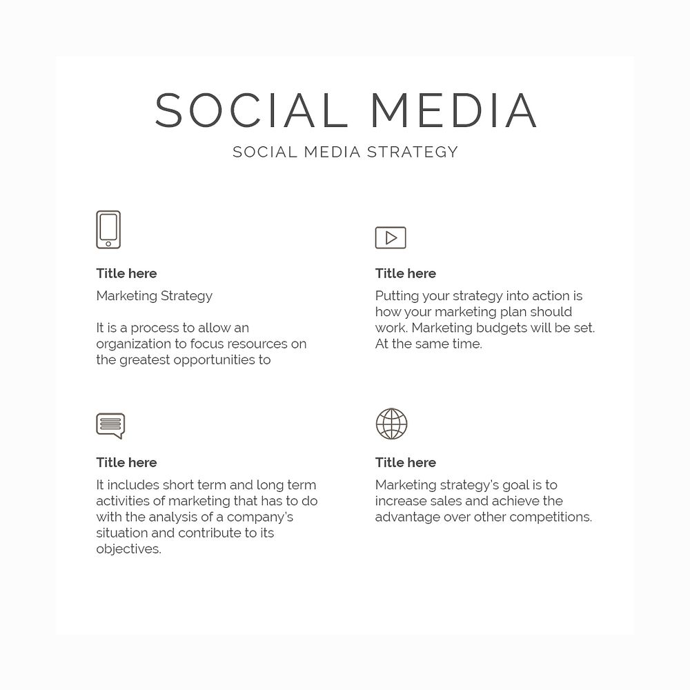 Social media SEO strategy psd editable template