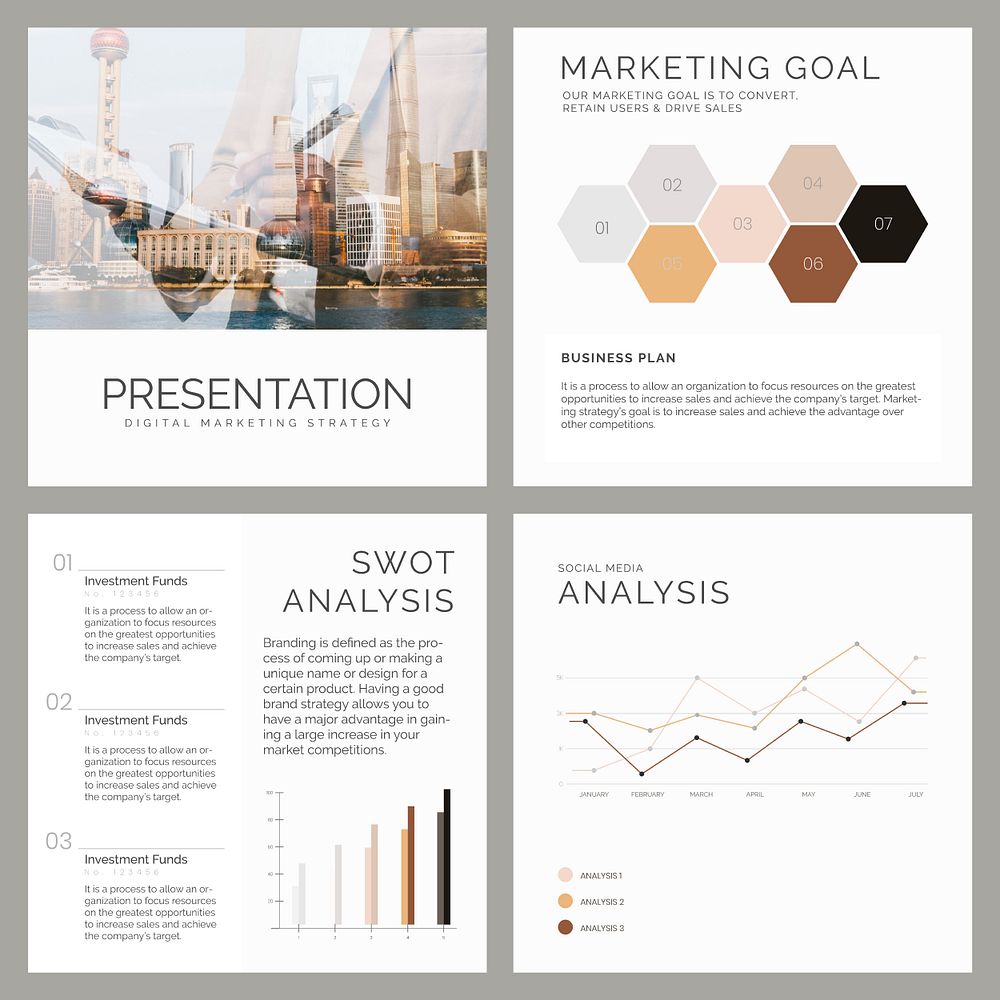 Professional business marketing psd editable templates