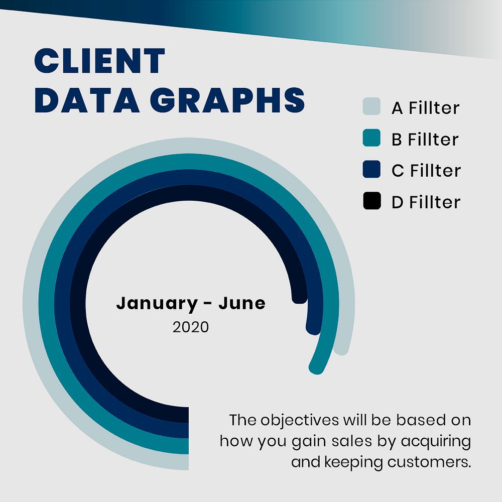 Client analysis graph psd business editable template